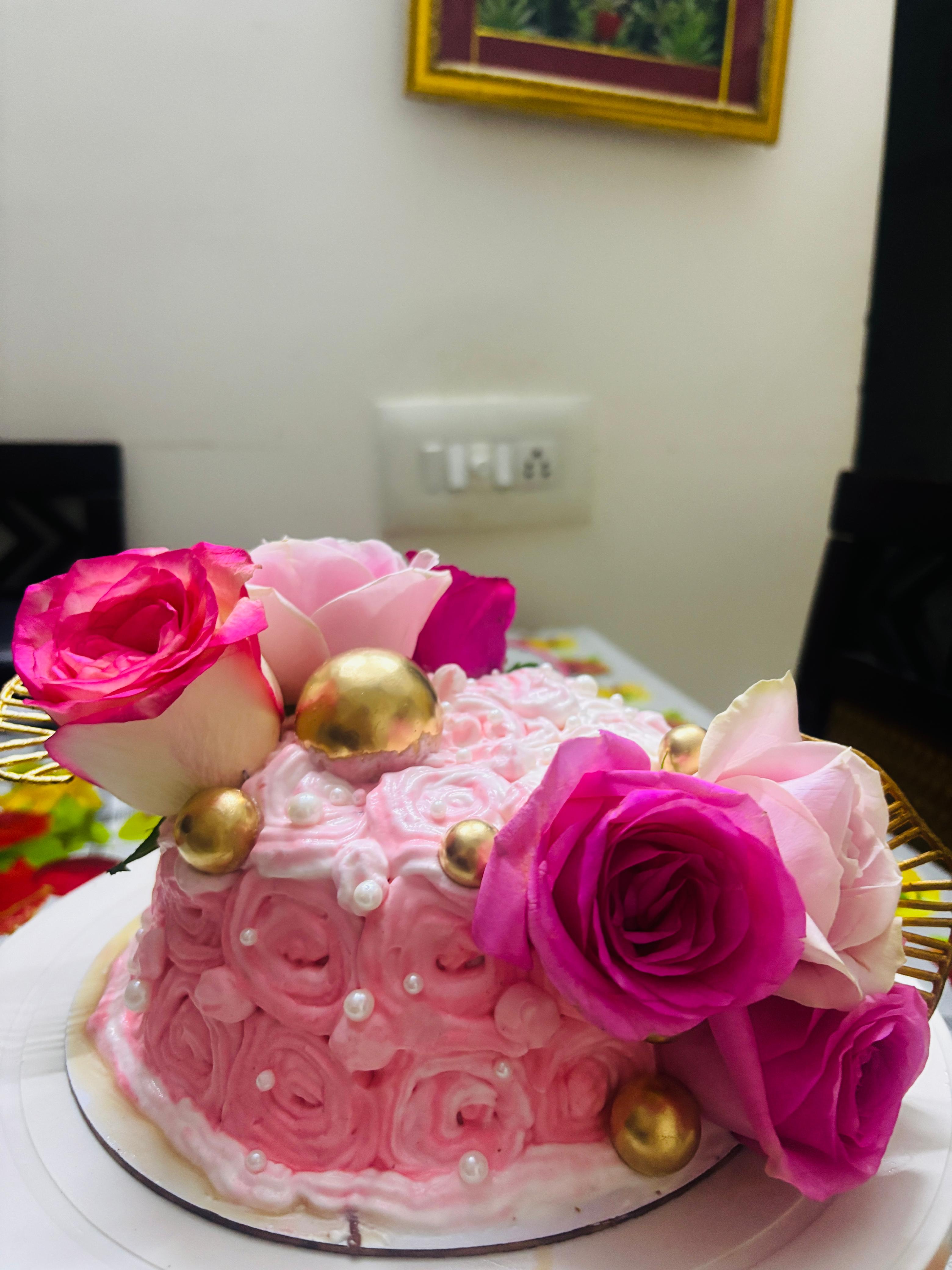 Rose chocolate cake by Melted Magic
