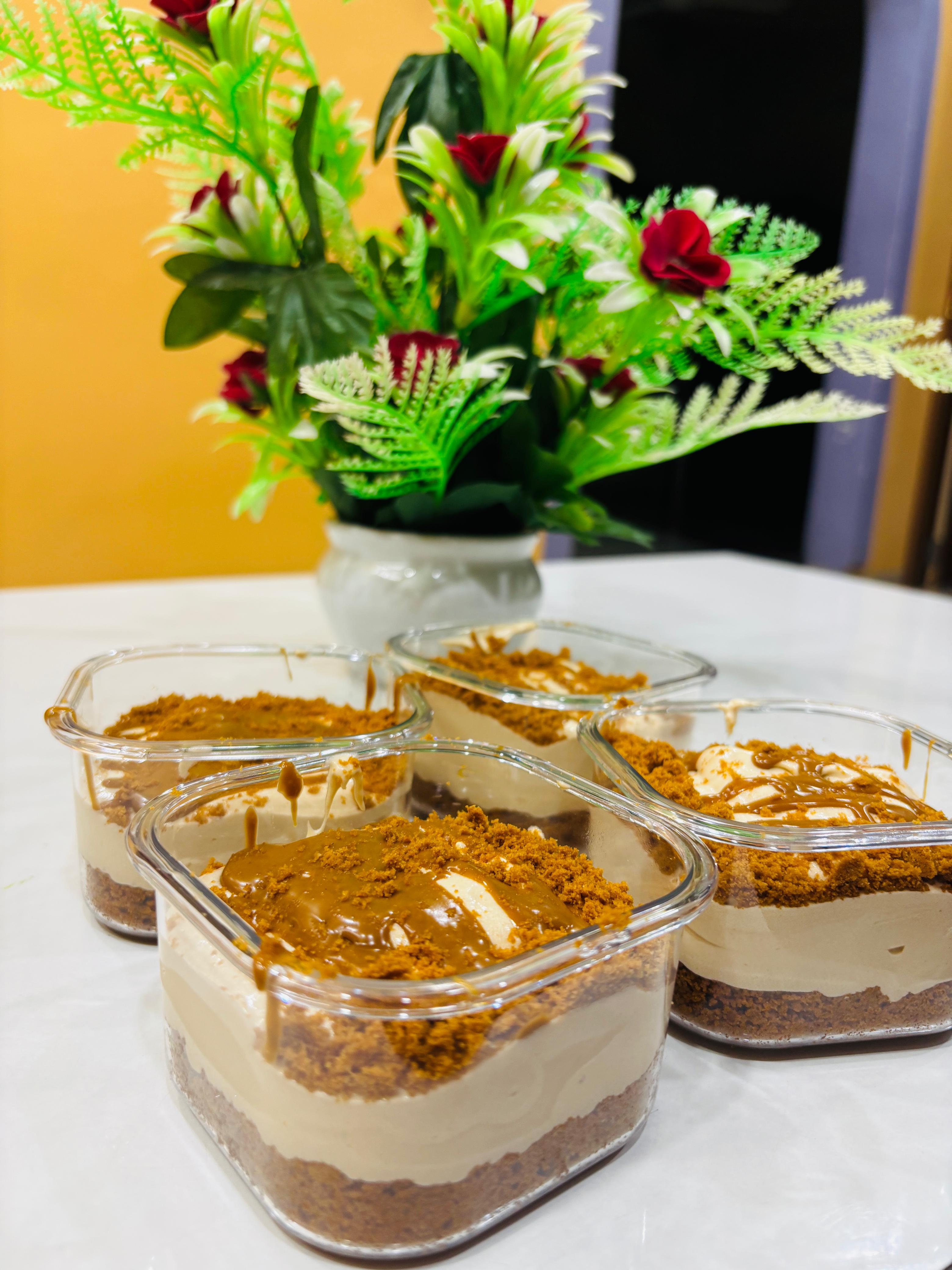 Biscoff chocolate dessert jars